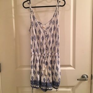 White and blue romper